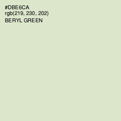 #DBE6CA - Beryl Green Color Image